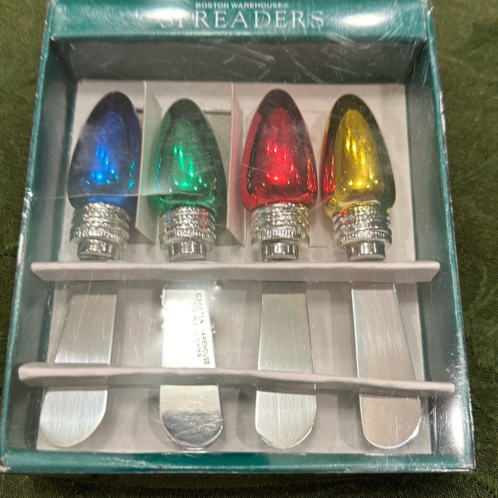 Cheese/Butter Soreaders Holiday Onament Handles. Set of 4